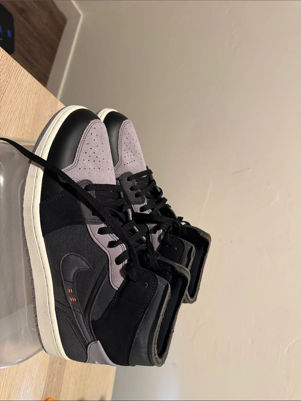 Jordan Mid-Top Sneakers in Black and Light Gray